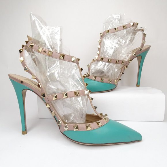 VALENTINO Nappa Leather Rockstud Ankle TStrap Pump - Picture 3 of 16